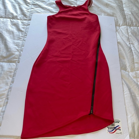 Miss Lili Dresses & Skirts - Lili Size 8 red dress with side black zipper
